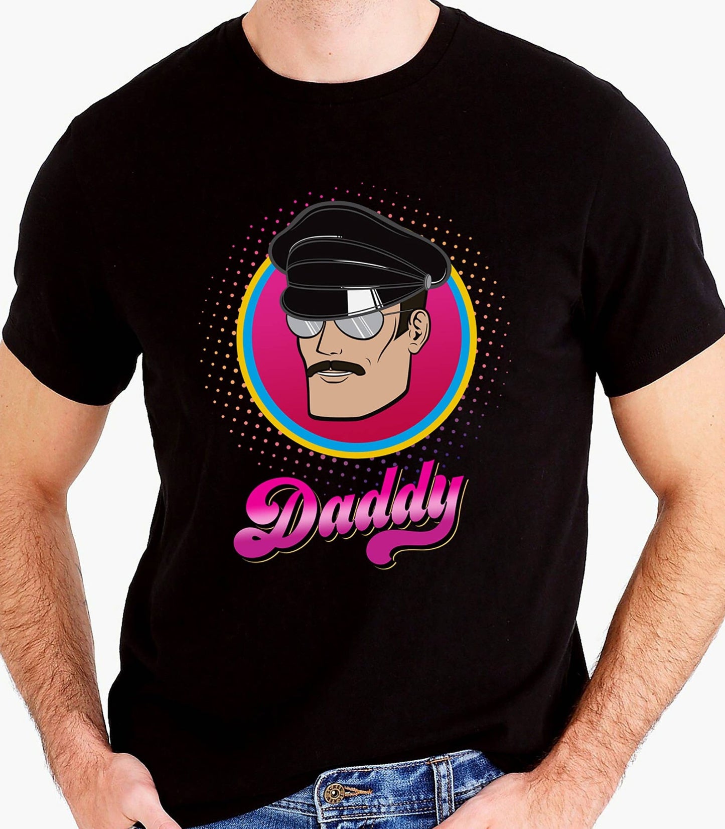 "Daddy" T-shirt (Gay Queer LGBTQ) - Black: XX - Vegas Pride Positions