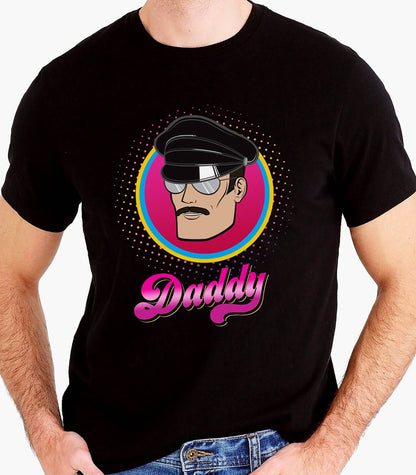 "Daddy" T-shirt (Gay Queer LGBTQ) - Black: XX - Vegas Pride Positions