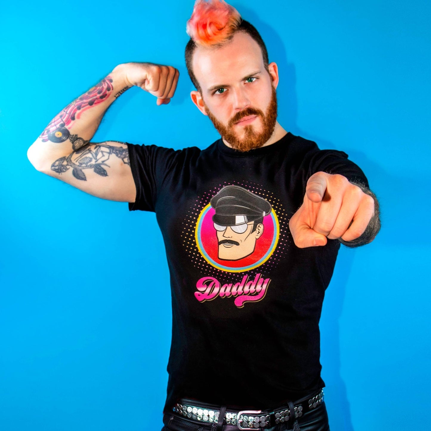 "Daddy" T-shirt (Gay Queer LGBTQ) - Black: XX - Vegas Pride Positions
