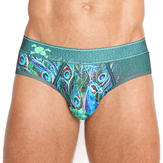 Peacock Brief Green: SMALL