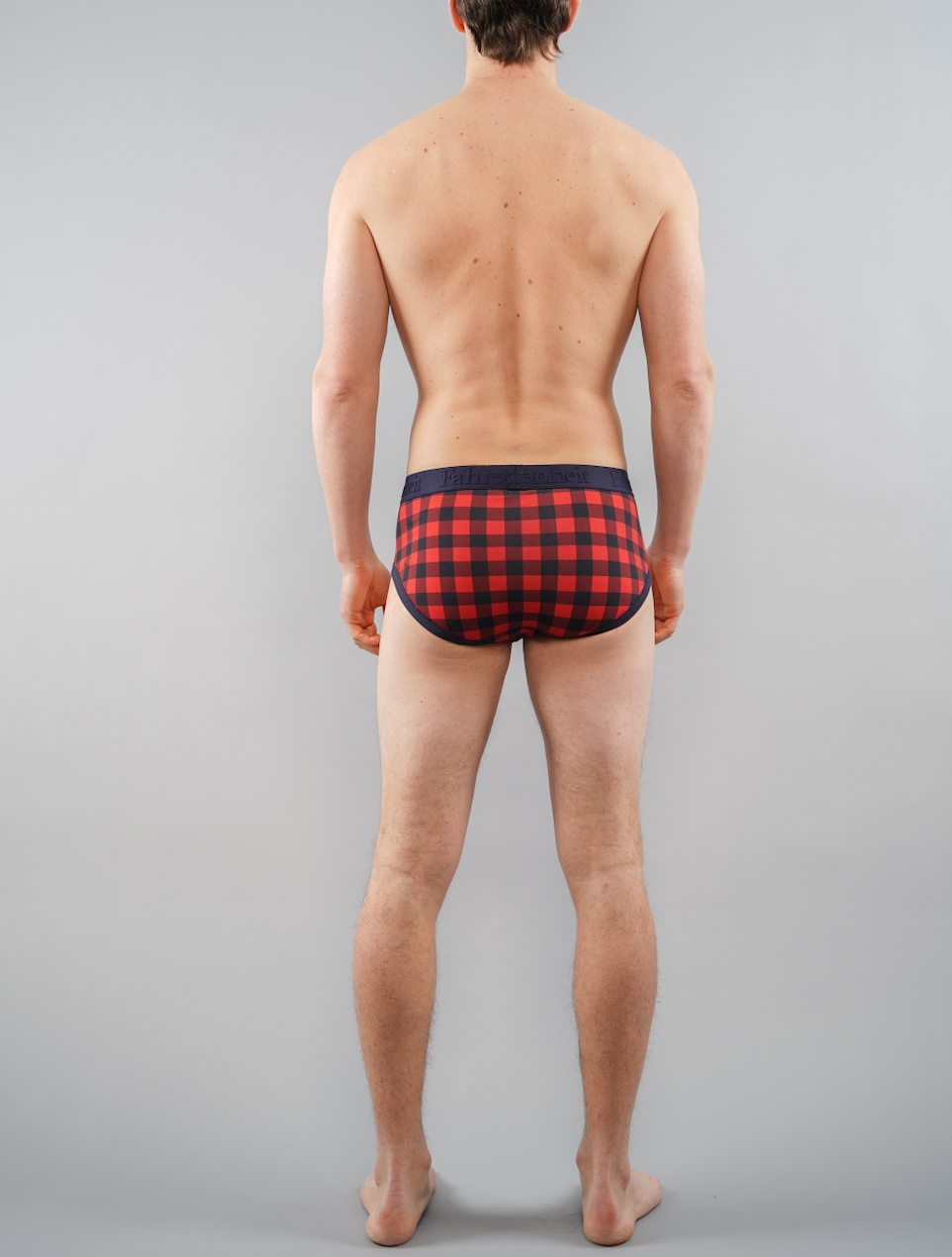 Wayne Brief | Red Buffalo Check Men's Cotton Underwear: M