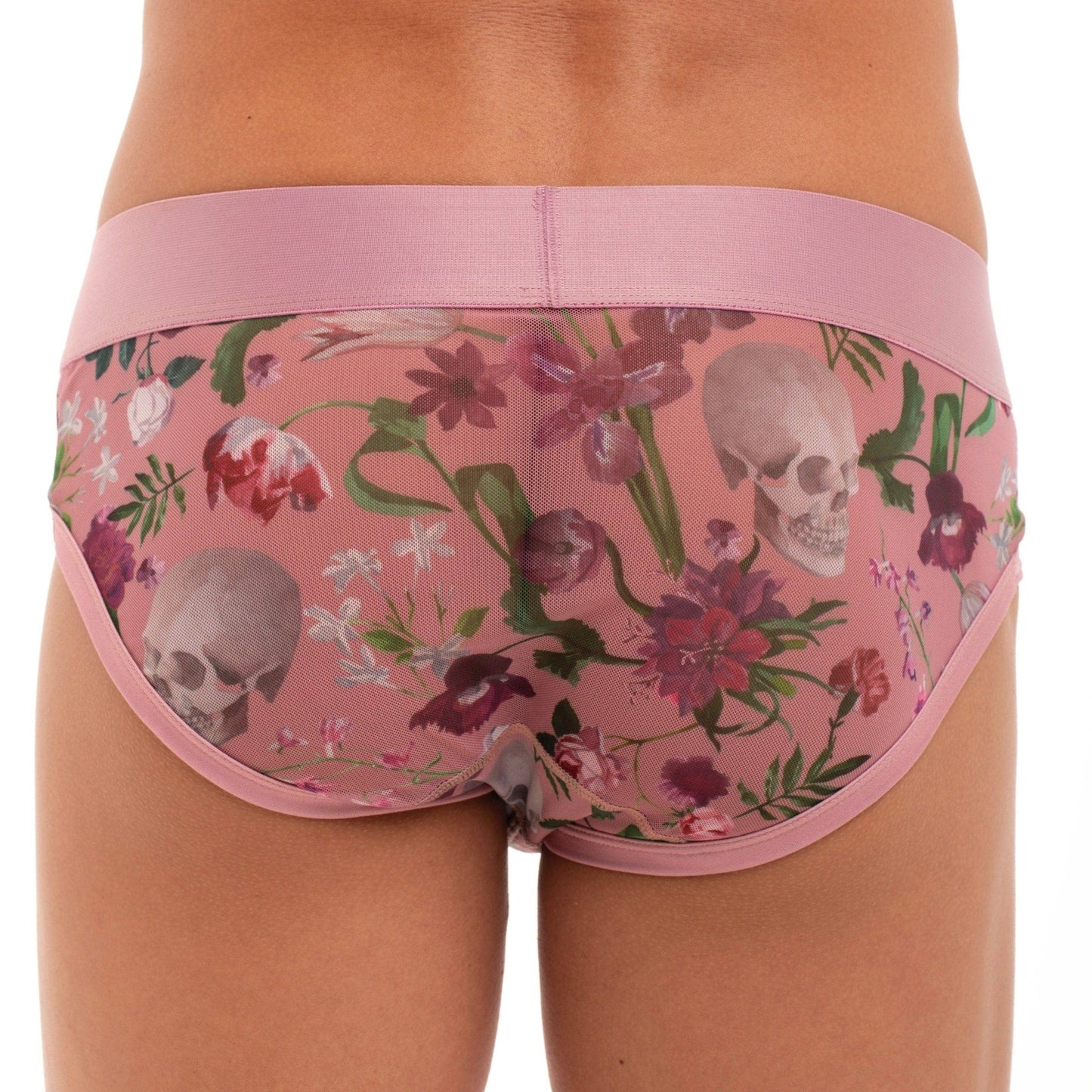 Dutch Floral Mesh Brief Pink: - Vegas Pride Positions