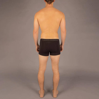 Trunk | Solid Black Cotton Boxer Men's Underwear: XL