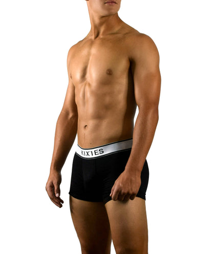 Men's Elastane Black Trunks Underwear: L