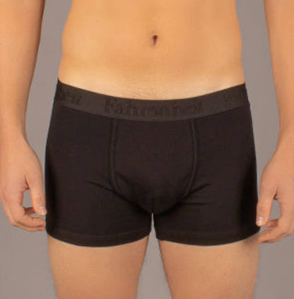 Trunk | Solid Black Cotton Boxer Men's Underwear: M
