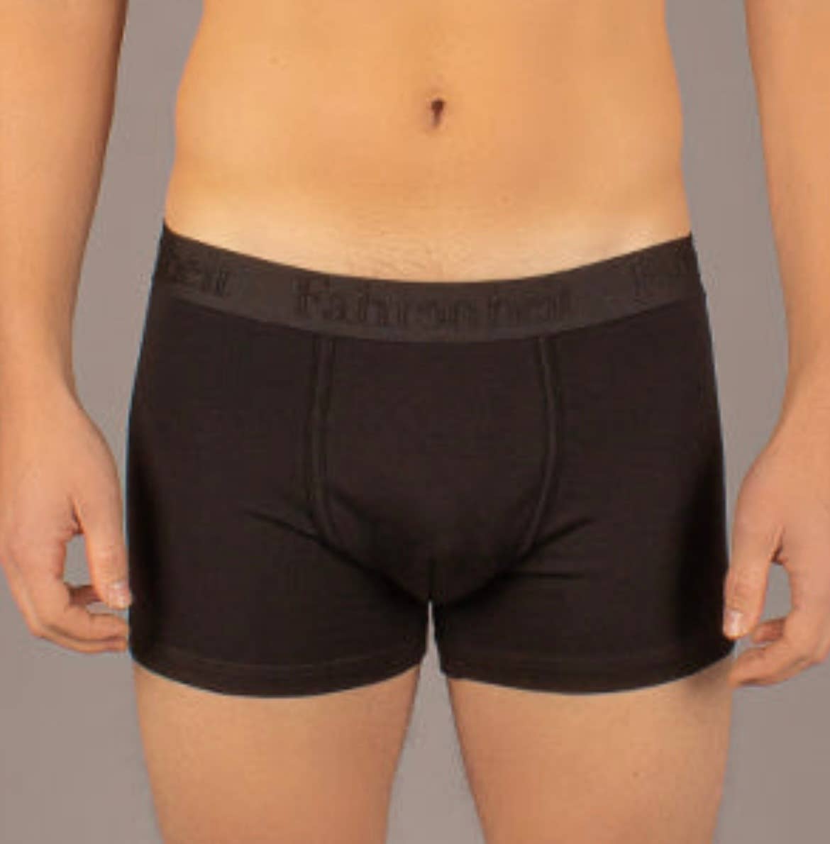 Trunk | Solid Black Cotton Boxer Men's Underwear: L
