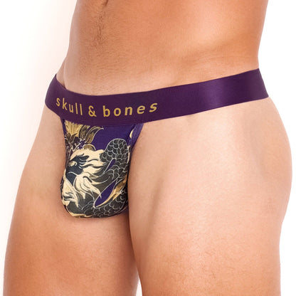 Fire Breathing Dragon Thong Purple: SMALL - Vegas Pride Positions