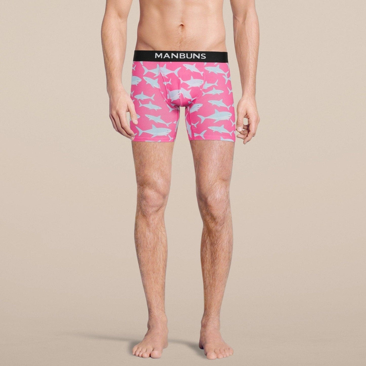 Men's Baby Shark Boxer Brief Underwear with Pouch: - Vegas Pride Positions