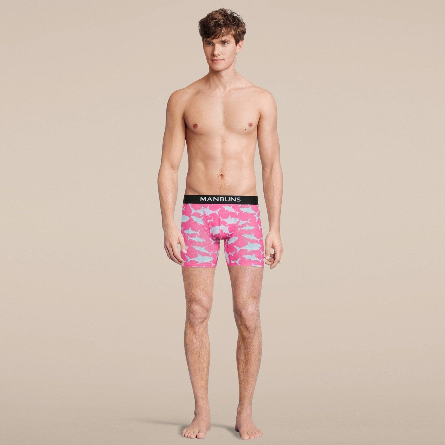 Men's Baby Shark Boxer Brief Underwear with Pouch: - Vegas Pride Positions