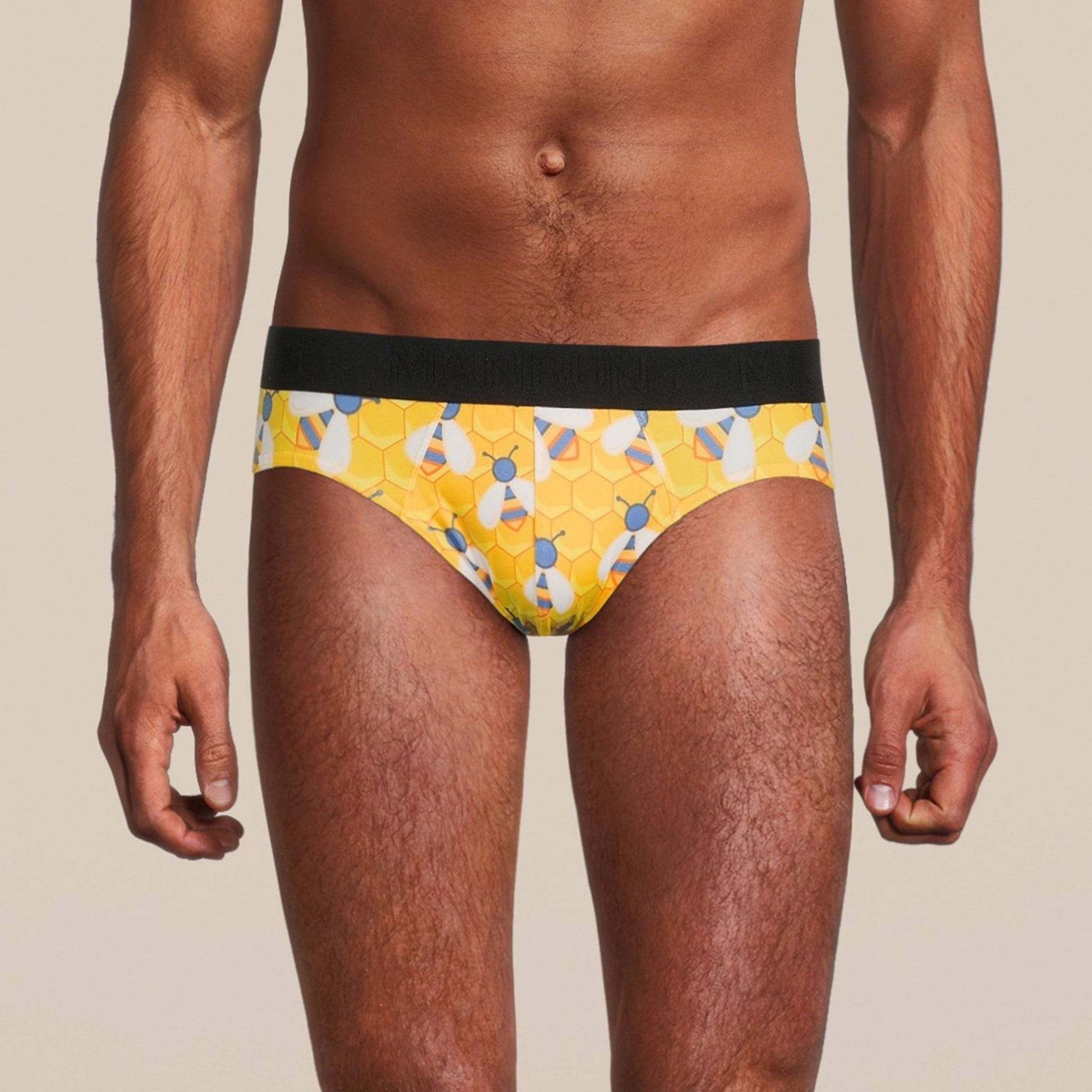 Men's Bee Brief Underwear: - Vegas Pride Positions