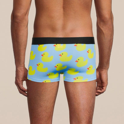Men's Rubber Duckies Boxer Trunk Underwear with Pouch: - Vegas Pride Positions