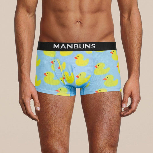 Men's Rubber Duckies Boxer Trunk Underwear with Pouch: - Vegas Pride Positions