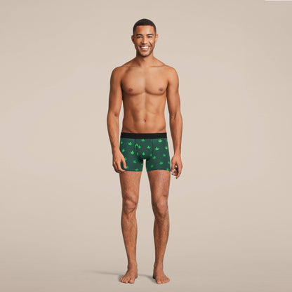 Men's Weed Boxer Briefs Underwear with Pouch: - Vegas Pride Positions