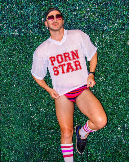 "PORN STARY" Mesh Football Jersey: - Vegas Pride Positions