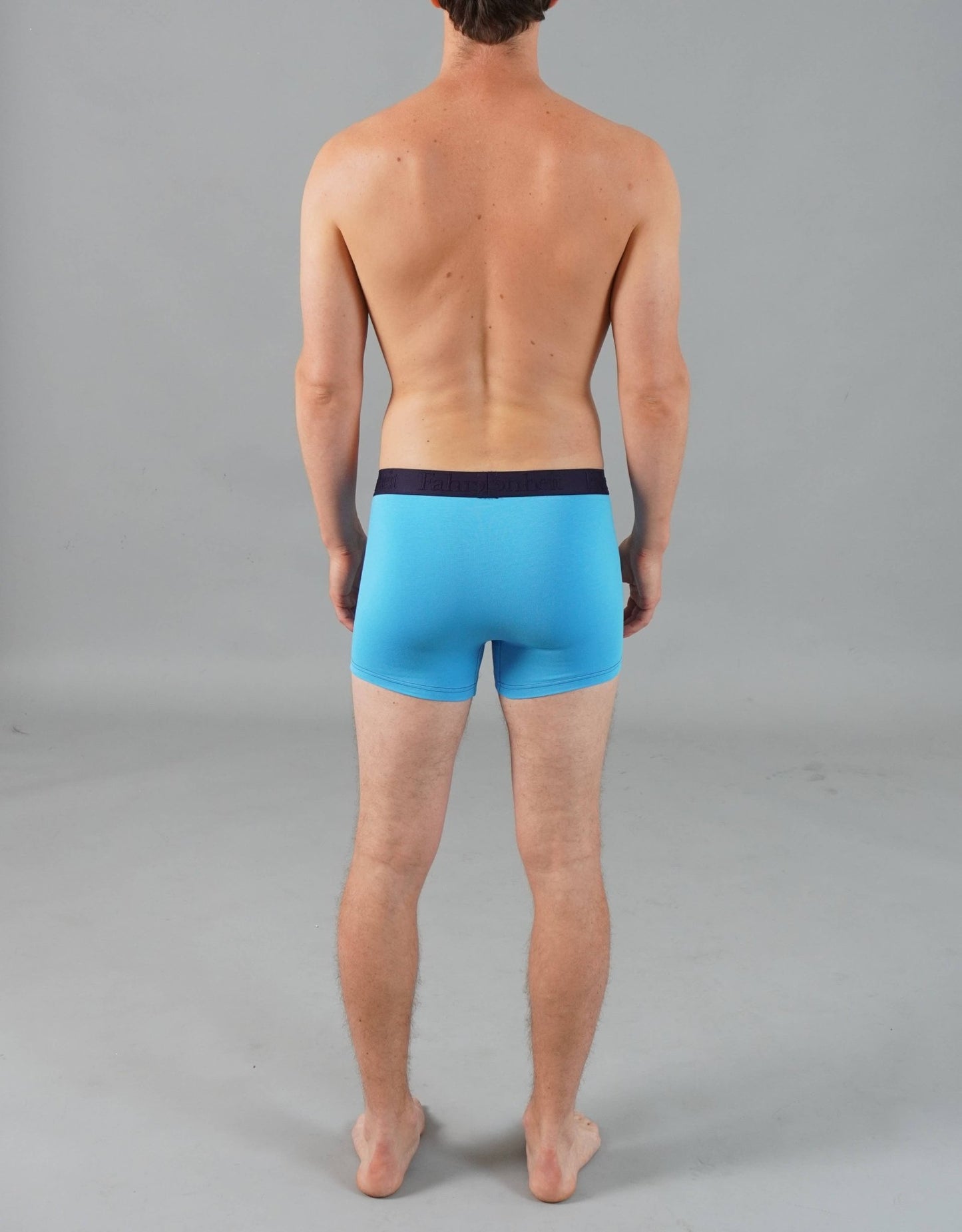 Trunk Solid Blue Cotton Boxer Men's Underwear: - Vegas Pride Positions
