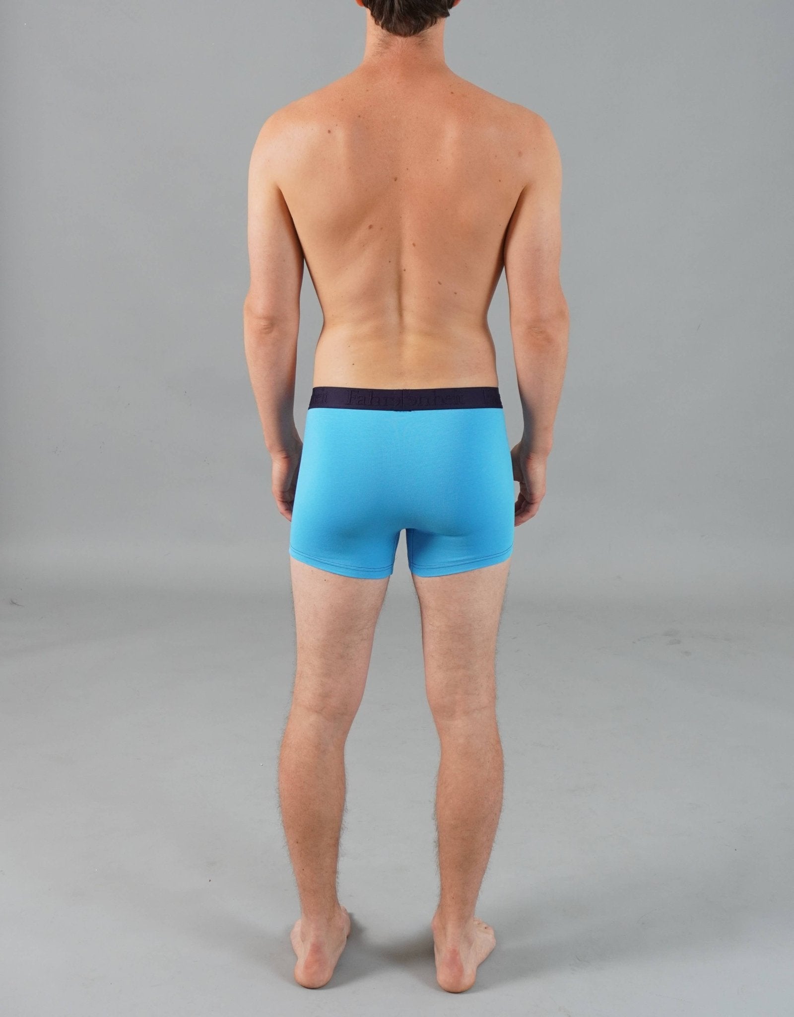 Trunk Solid Blue Cotton Boxer Men's Underwear: - Vegas Pride Positions