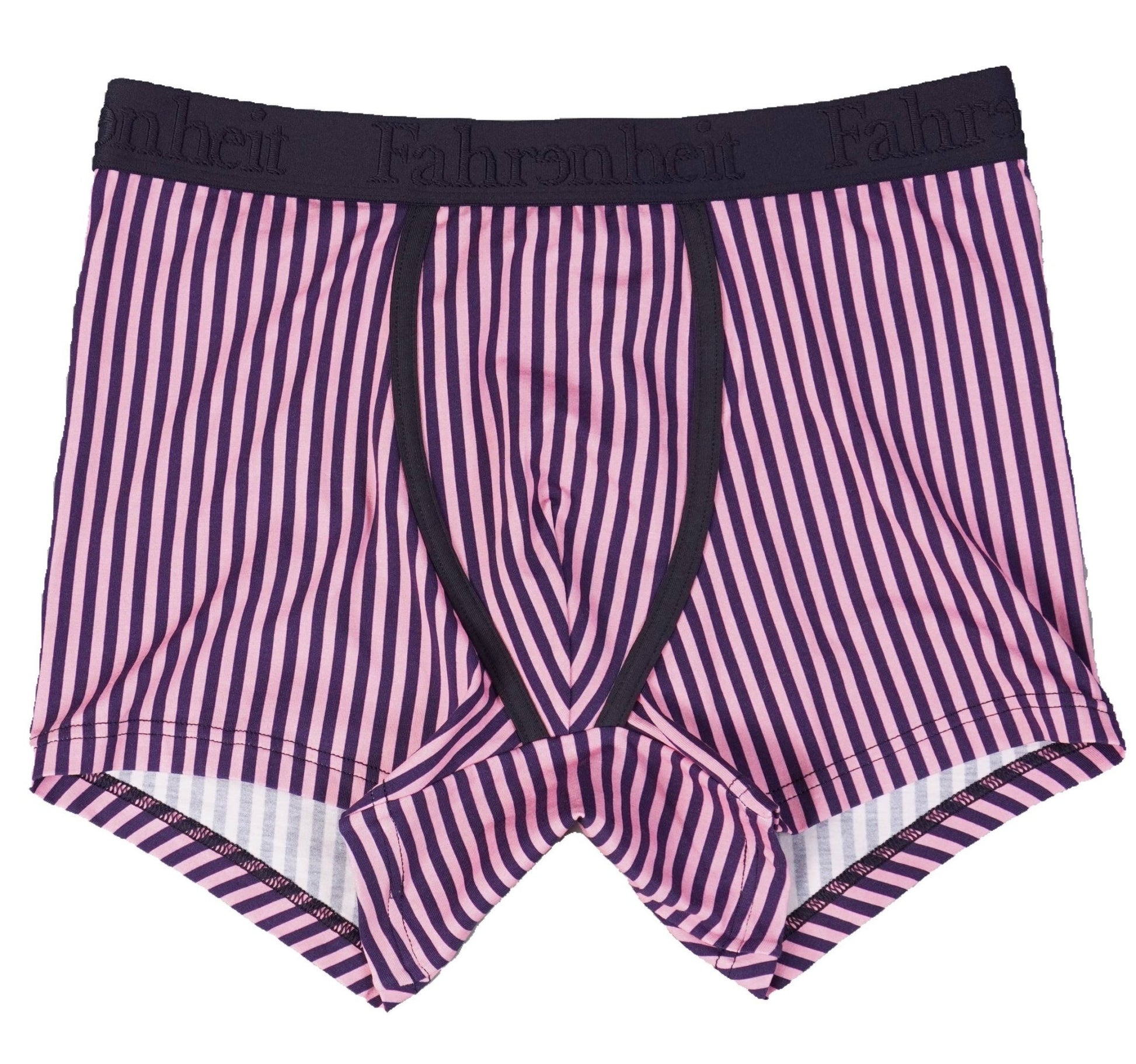Trunk Vertical Stripe Pink & Navy Cotton Men's Underwear: - Vegas Pride Positions