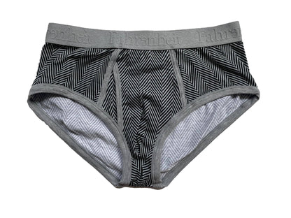 Wayne Brief | Herringbone Men's Cotton Underwear: L - Vegas Pride Positions