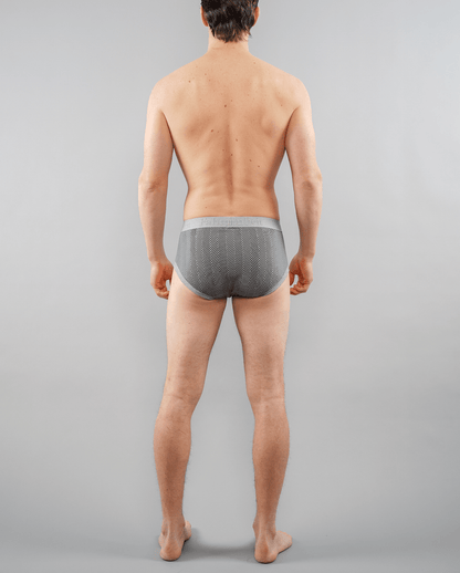 Wayne Brief | Herringbone Men's Cotton Underwear: S - Vegas Pride Positions
