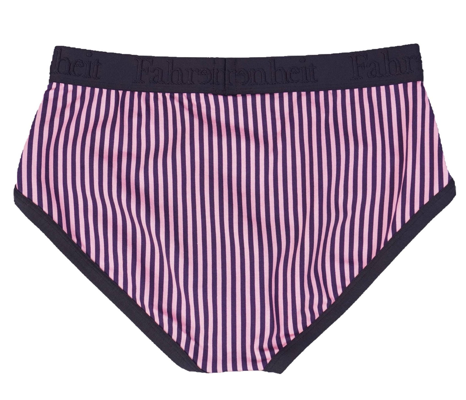 Wayne Brief Vertical Stripe Pink/Navy Men's Cotton Underwear: - Vegas Pride Positions